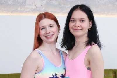 Two Skinny Teens Aliska Dark And Marica Shanti In A Mega Gangbang With DPP DAP TP