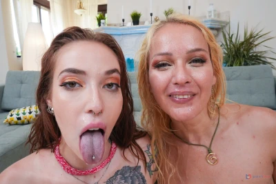Cover for 'WET MEGA GANGBANG! 6On2 Giada Suicide & Larisa Leite Get Anal Destruction With Fisting Double Anal Penetration And Piss Squirts From Six Big Cocks'