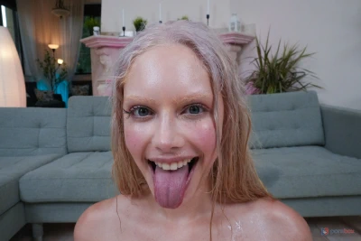 Cover for '6On1 WET DAP! Blonde Slut Vivian Lola Gets A Mouthful Of Piss And Anal Destruction With Double Anal By Six Big Cocks'