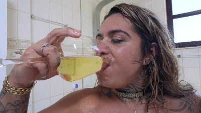 Cover for '[Full Wet Two Hour Version] 100% Victoria Dias Destruction With Anal Fisting Triple Anal Penetration Drinking Powerful Piss Streams And Eight Big Cocks'